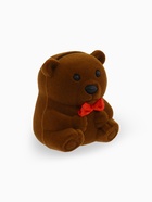 Футляр бархатный под кольцо «Медвежонок» с бантом, 4.6×5, цвет коричневый, вставка белая - Фото 5