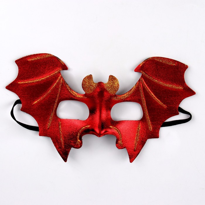 Карнавальная маска "Летучая мышь", цвет красный - Фото 1