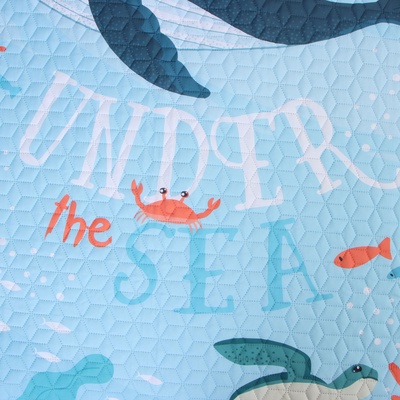 Покрывало 1.5-спальное «Этель» Under the sea, 145×210±5 см, микрофибра