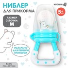 Ниблер для прикорма, от 5 мес., с силиконовой сеточкой, размер М, Basic, бирюзовый - Фото 1