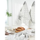 Набор полотенец кухонных Grey Polka Dot, размер 45x60 см, цвет серый - фото 297178982
