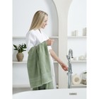 Набор полотенец махровых Green Check, размер 30х50 см, 50х100 см, 70х140 см, цвет зелёный - фото 298436327