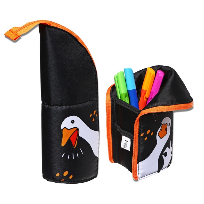 Пенал школьный, тубус, 8.5×21×6.5 см «Гуси» - Фото 1