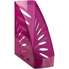 Лоток для бумаг вертикальный СТАММ "Тропик", тонированный розовый, ширина 110мм - фото 293240396