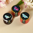 Подарочный набор «Цвети от счастья»: чай чёрный со вкусом клубники 50 г., кофе со вкусом нуги 50 г., варенье из сосновых шишек с клюквой 30 г., крем-мёд с клубникой, 30 г., крем-мёд с черникой 30 г. - Фото 3