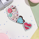 Мини-открытка Love is, глиттер, 10?13.5 см (комплект 20 шт) - фото 24622685