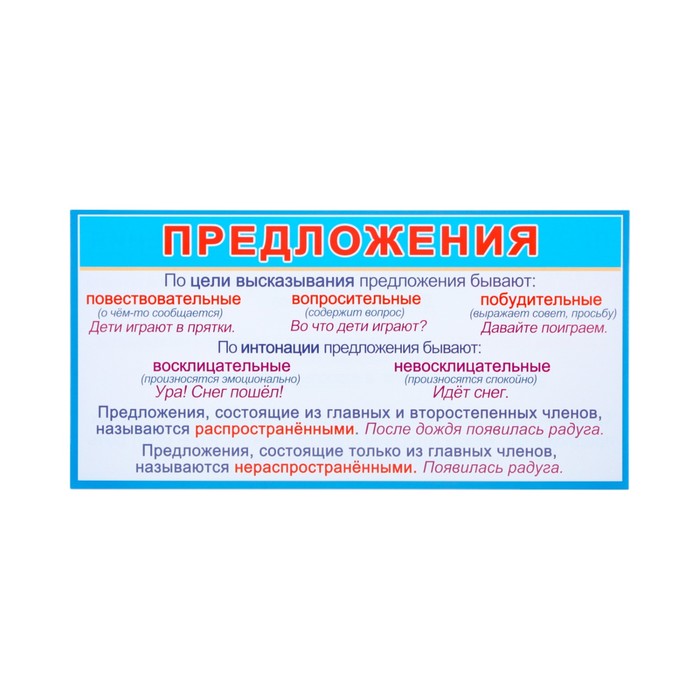 Набор карточек-закладок "Для начальной школы" 3-4 класс, 10 карточек, 20x10 см