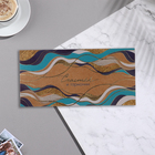 Конверт для денег "Счастья и гармонии!" крафт, тиснение, бирюзовый тон, 17х8 см (комплект 10 шт) - фото 23584882