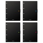 Тетрадь на кольцах ErichKrause. Accent А4, 80 листов, в клетку, с пластиковой обложкой, на кнопке, блок офсет, МИКС - Фото 1