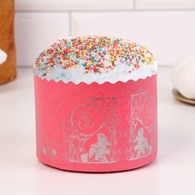 Форма для выпечки кулича бумажная «ХВ Зайчата», одноразовая, 12.4?9 см, розовая (комплект 1200 шт)