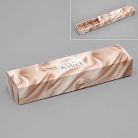 Коробка для конфет, кондитерская упаковка, 5 ячеек, «Ткань», 5 х 21 х 3.3 см