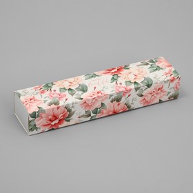 Коробка для конфет, кондитерская упаковка «Цветы», 5 х 21 х 3.3 см