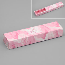 Коробка для конфет, кондитерская упаковка «Мазки», 5 х 21 х 3.3 см