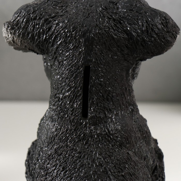 Копилка  "Щеночек Миттель" высота 17 см, ширина 11,5 см, длина 16,5 см черно-белый