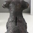Копилка  "Щеночек Миттель" высота 17 см, ширина 11,5 см, длина 16,5 см серо-черный - фото 8734126