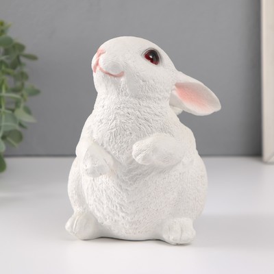 Копилка  "Кролик №3 Белый (лапки вниз)" высота 16 см, ширина 10,5 см, длина 12,5 см