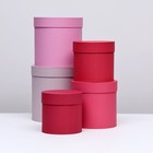 Набор коробок 5в1 "Розовая палитра", 23 х 23см - 15 х 15см - фото 320965732