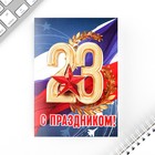 Подарочный набор «23 февраля», блокнот А6, 32 листа, наклейки, магнитные закладки 10000723 - фото 3355315