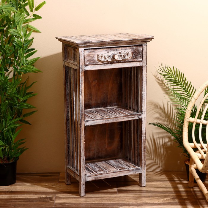 Тумба «Старый Бали», 50×30×90 см, дерево албезия, светло-коричневая - Фото 1