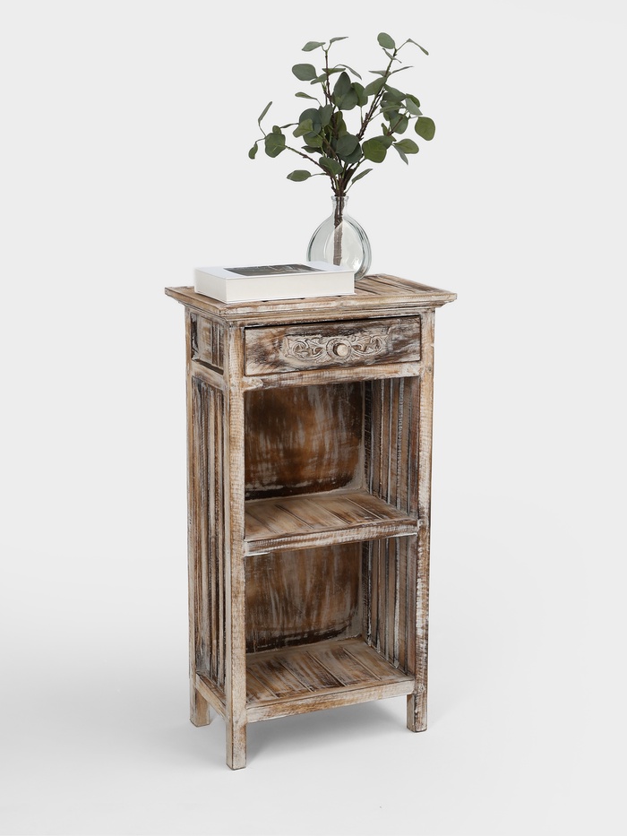 Тумба «Старый Бали», 50×30×90 см, дерево албезия, светло-коричневая - Фото 1