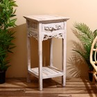 Тумба «Старый Бали», 40×40×80 см, дерево албезия, белая - Фото 1