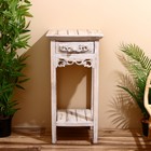 Тумба «Старый Бали», 40×40×80 см, дерево албезия, белая - Фото 2