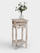 Тумба «Старый Бали», 40×40×80 см, дерево албезия, белая - Фото 2