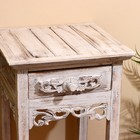 Тумба «Старый Бали», 40×40×80 см, дерево албезия, белая - Фото 3