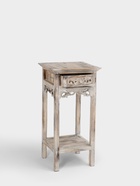 Тумба «Старый Бали», 40×40×80 см, дерево албезия, белая - Фото 4