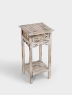 Тумба «Старый Бали», 40×40×80 см, дерево албезия, белая - Фото 5