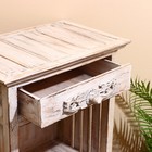 Тумба «Старый Бали», 50×30×90 см, дерево албезия, белая - Фото 4