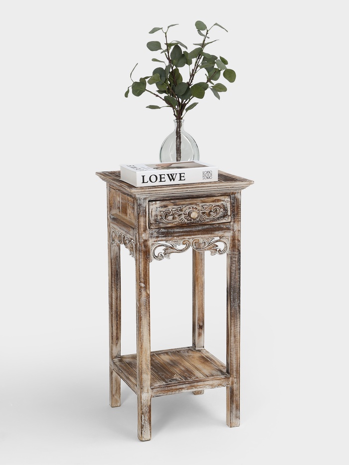 Тумба «Старый Бали», 40×40×80 см, дерево албезия, светло-коричневая - Фото 1