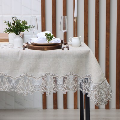 Скатерть «Этель. Ажурная», 85×85±5 см, 100% п/э