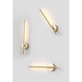 Поворотный настенный светильник Crystal Lux, Verde 3721/405, LED, 1х5 Вт, 4х10 см, цвет золотой