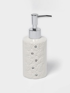 Набор аксессуаров для ванной комнаты Доляна «Барельеф», 4 предмета, дозатор 280 мл, мыльница, 2 стакана, бежевый - Фото 2