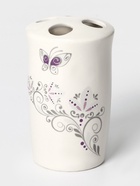 Аксессуары для ванной Доляна «Изящество», 4 предмета, дозатор 250 мл, мыльница, 2 стакана, белые - Фото 4