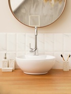 Аксессуары для ванной Доляна «Цветочный барельеф», 4 предмета, дозатор 270 мл, мыльница, 2 стакана 210 мл, белые - Фото 11