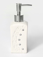 Аксессуары для ванной Доляна «Цветочный барельеф», 4 предмета, дозатор 270 мл, мыльница, 2 стакана 210 мл, белые - Фото 10