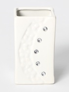 Аксессуары для ванной Доляна «Цветочный барельеф», 4 предмета, дозатор 270 мл, мыльница, 2 стакана 210 мл, белые - Фото 12