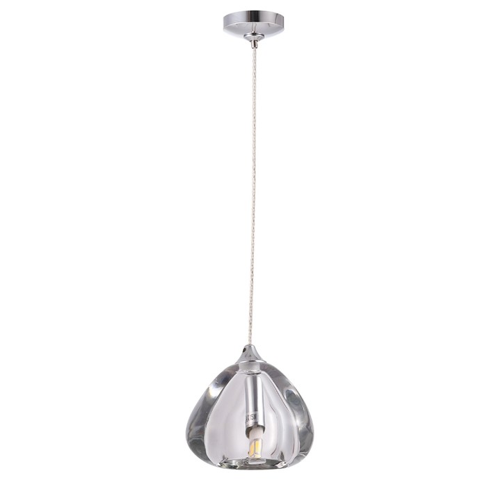 Светильник подвесной Crystal Lux, Verano 3712/201, G9, 1х15 Вт, 11х12х12 см, цвет хром - Фото 1