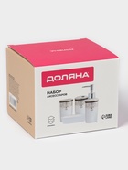 Набор аксессуаров для ванной комнаты Доляна «Золотая роскошь», 4 предмета, дозатор 250 мл, мыльница, 2 стакана, белый - Фото 11