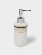 Набор аксессуаров для ванной комнаты Доляна «Золотая роскошь», 4 предмета, дозатор 250 мл, мыльница, 2 стакана, белый - Фото 3