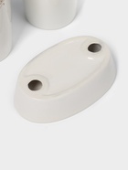 Набор аксессуаров для ванной комнаты Доляна «Золотая роскошь», 4 предмета, дозатор 250 мл, мыльница, 2 стакана, белый - Фото 9