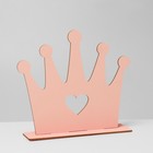 Подставка для украшений универсальная «Корона», 22×6×22 см, фанера, цвет розовый - Фото 4