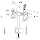 Кронштейн для мониторов ЖК Buro M062 черный 17"-27" макс.8кг потолочный поворот и наклон - фото 51516719 Кронштейн для мониторов ЖК Buro M062 черный 17"-27" макс.8кг потолочный поворот и наклон - фото 51516719