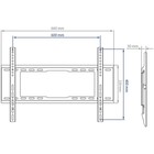 Кронштейн для телевизора Kromax IDEAL-101 черный 32"-90" макс.40кг настенный фиксированный   1029516 - Фото 2