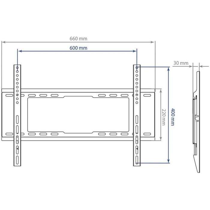 Кронштейн для телевизора Kromax IDEAL-101 черный 32"-90" макс.40кг настенный фиксированный   1029516 - фото 51526109