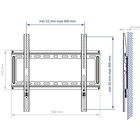 Кронштейн для телевизора Kromax IDEAL-3 черный 22"-65" макс.50кг настенный фиксированный - Фото 2