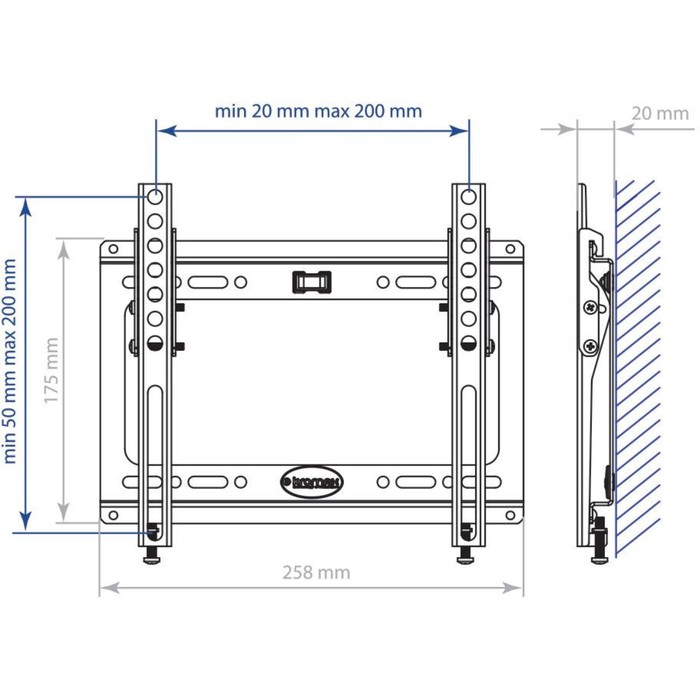 Кронштейн для телевизора Kromax IDEAL-6 белый 15"-47" макс.35кг настенный наклон - фото 51516918