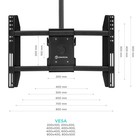 Кронштейн для телевизора Onkron N3L черный 40"-80" макс.50кг потолочный наклон - Фото 3